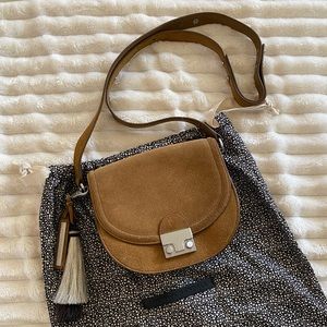 Loeffler Randall Suede Saddle Crossbody Bag